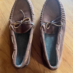 George Mens Leather Moccasins